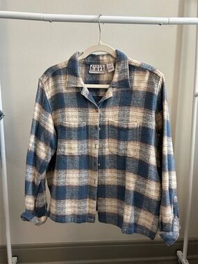 KEREN hart Blue & Cream Plaid Shirt
